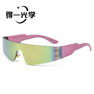 Frameless Sports <b>Sunglasses</b> PC Lens UV400 Protection Outdoor Cycling Black - Product Image 3