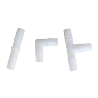 Raccords rapides en PVC pour tuyaux d'eau, type L, type T, à surface lisse, à trois voies, à barbelures, accessoires de tuyauterie en plastique