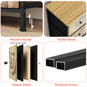 Tủ quần áo cho phòng ngủ với 9 vải sâu drawerswide TV đứng Tủ lưu trữ ngực của ngăn kéo cho Nurser lối vào hành lang - Product Image 4