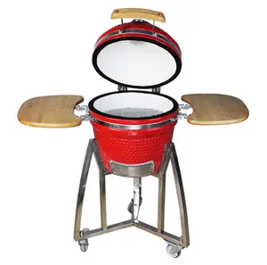 Gốm cổ điển 21 inch XL lớn Joe màu xanh lá cây trứng BBQ than nướng với bếp ngoài trời