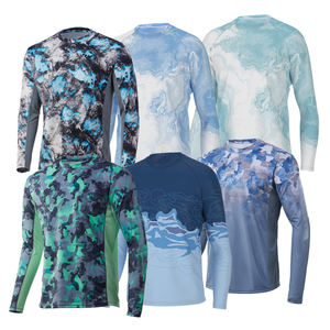 Chemises personnalisées avec logo pour la pêche à manches longues Séchage rapide Protection UV Respirant Imperméable Coupe-vent Design sublimé Taille plus - Product Image 1