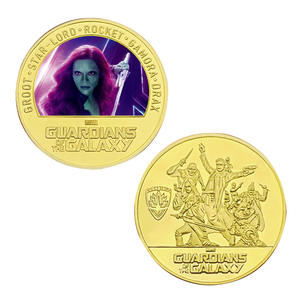 7 Pièces de monnaie commémoratives en or de la série Marvel des Gardiens de la Galaxie, films américains, objets de collection - Product Image 3