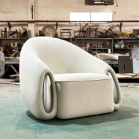 Luxus Einzels ofa Hochwertige Samt Polster Couch Sessel für Home Hotel Holz Stoff Set für Hall Sofas Akzent Stühle