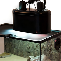 Reptizoo Usine En Gros En Alliage D'aluminium Uva Uvb Double Réflecteur Reptile Lampe Dômes