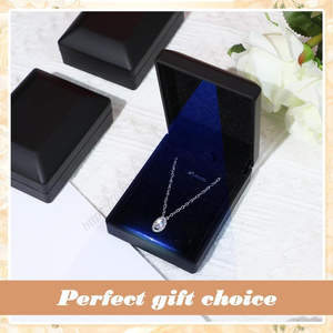Cajas de Regalo Magnéticas para Joyería, con Logotipo Personalizado, Pequeñas, Negras, de Lujo, para Collares y Anillos, Muestra Gratis al por Mayor - Product Image 3
