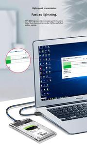 Caixa Externa para Disco Rígido de Plástico Transparente Wodexun de 2,5 polegadas, USB3.0, SSD para Laptop, Branca - Product Image 6
