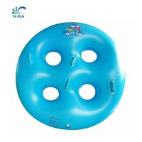 Toboggans aquatiques gonflables en PVC à double tube avec impression de logo personnalisé pour petits radeaux Tornado