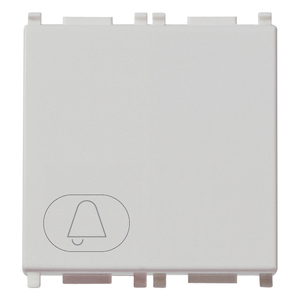 Botón de timbre 10A 2M plateado con icono de campana para uso en interiores - Product Image 1