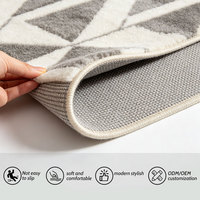 Tapis géométrique à motifs linéaires, fabriqué à la machine, écologique, doux, à poils ras, antidérapant, résistant aux taches, adapté aux animaux domestiques, pour salon et chambre à coucher