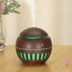 YX-003E Humidifier <b>Wood</b> Grain Design USB Powered Home Bedroom <b>Moisturizer</b> With Blue Night Light - Product Image 4