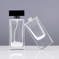 Botol Parfum Kaca Persegi Panjang Transparan Grosir 60ml 80ml 100ml Alas Tebal Pompa Semprot Isi Ulang Parfum