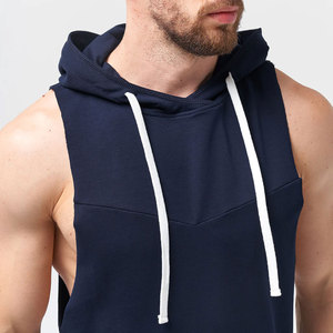 Sudadera con Capucha sin Mangas para Hombre, para Gimnasio, Invierno, 100% Algodón, Felpa, Impresión Digital, Transpirable, Ecológica, Antiarrugas, de Secado Rápido - Product Image 4