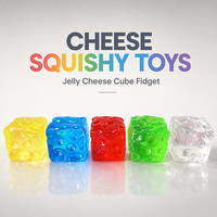 Bâtonnets de caoutchouc semi-transparents DIY en forme de fromage, souples et modelables, qui collent aux doigts, à faible rebond, anti-stress, cadeau, boîte surprise