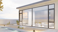 Fenêtre à battant moderne en aluminium avec verrouillage, insonorisée, certifiée Energy Star pour les maisons