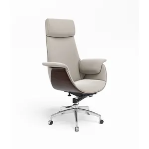 Cadeira giratória ergonômica para escritório, mobília executiva moderna e luxuosa, cadeira CEO de couro, atacado, cadeiras para conferências de escritório doméstico