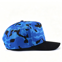 Gorra de Béisbol de 5 Paneles con Logotipo Bordado en Relieve Personalizado al por Mayor, Patrón de Camuflaje, Satén, Unisex, Deportiva, para Todas las Temporadas
