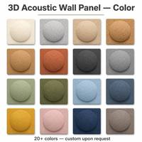 Panneau mural acoustique 3D en PET, design dôme, tuile murale absorbante en feutre, 20 couleurs, pour bureau, hôtel, tuile murale acoustique décorative