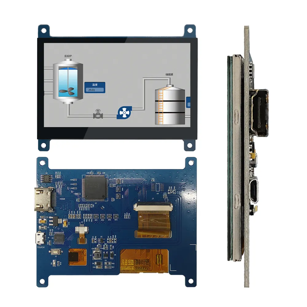 4.3 pollici 800*480 risoluzione LCD CTP Touch Screen monitor TFT IPS nero senza involucro HDMI USB monitor industriale