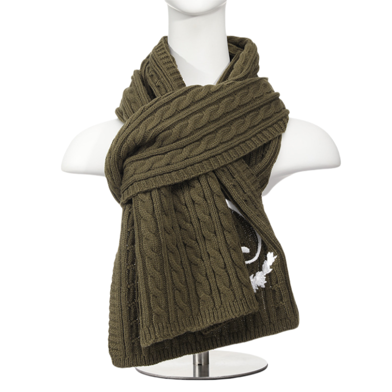 Custom Print Scarf Fur Russian Knitted Shawls & Scarves Summer Winter Crochet Hair Ladies Design