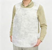 Bavoirs de taille rafraîchissants jetables pour repas et activités artistiques, en tissu tissé imperméable, impression de logo de marque personnalisée, vente en gros