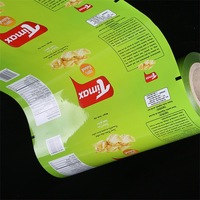 Film en rouleau pour sachets de chips en aluminium avec logo personnalisé, pour machine d'emballage automatique, film de laminage