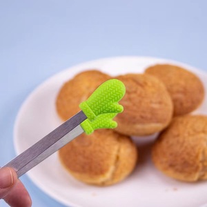 Hot Colorful <strong>Hand</strong> Shape Mini Kids Sugar <strong>Tongs</strong> Stainless Steel Serving Food <strong>Tongs</strong> With Silicone Tips - Product Image 4