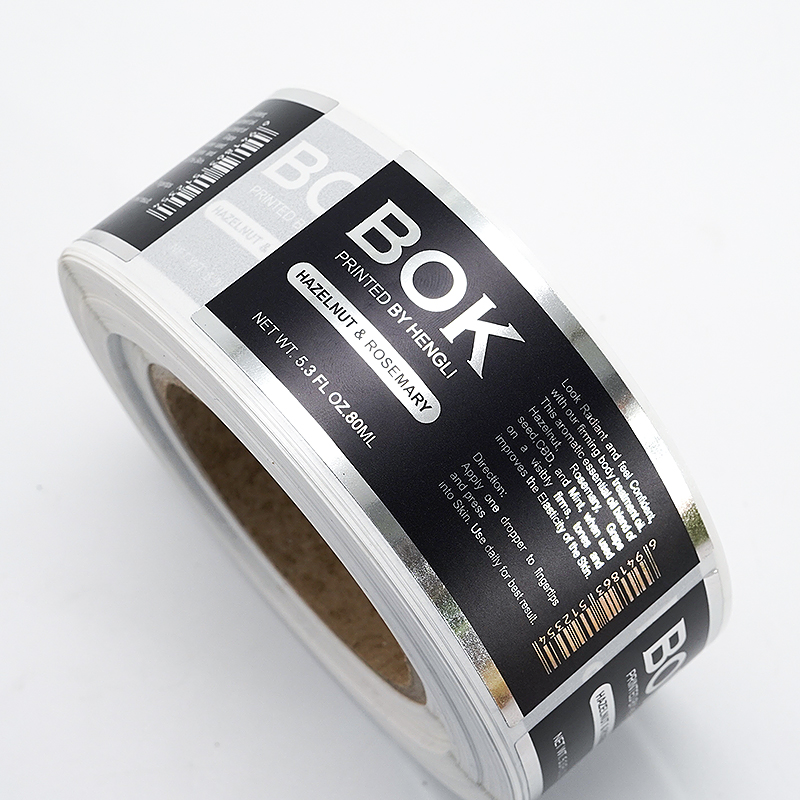 Custom Printing Adhesive Waterproof Food Cosmetics Bottle Jar Vinyl PVC Plastic Paper Roll Packaging Labels Logo Stickers
