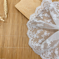 Dentelle de broderie soluble dans l'eau Polyester léger fil fin exquis maille broderie fabricant vente directe vêtements dentelle