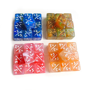 Acrylic 16 Mét +/- Counter Token nhựa <span class=keywords><strong>Cube</strong></span> đá cẩm thạch cộng với trừ quầy D6 DICE cho sinh vật số liệu thống kê thẻ chơi game Phụ kiện - Product Image 6