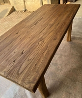 Table de salle à manger STG moderne, portable, de haute qualité, en bois massif, écologique, style farmhouse, pour appartement, hôtel, 6 places