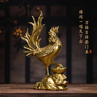 Nouveau chinois créatif doré coq indépendant coq ornement maison salon entrée bureau résine artisanat
