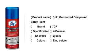 Pintura en aerosol de galvanizado en frío, 7CF <span class=keywords><strong>B</strong></span>, precio de fábrica - Product Image 4