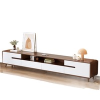 Ensemble meuble TV et table basse en bois massif moderne et durable pour petit salon, chambre ou hôtel – Usage quotidien