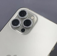Protection d'écran en verre diamanté pour objectif d'appareil photo mini à prix réduit pour iPhone 6 7 8 Plus 11 14 13 15 Pro Max