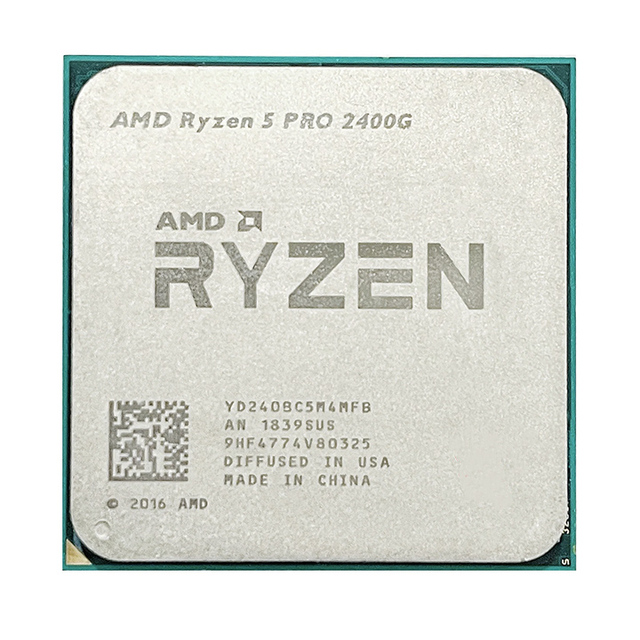 AMD for 5 Pro 2400G 3.6GHz Quad-Core Eight-Thread 65W Desktop Processor Used Socket AM4 6MB L3 Cache 1 Year Warranty