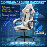 Chaise de jeu Sillas Gamer bon marché avec massage grande et haute chaise de jeu vidéo pour 400lb avec repose-pieds pour personnes lourdes