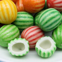 En forme de pastèque Fruité Bubble Gum Enduit Collations pour enfants Bonbons Amusant Nostalgique Loisirs Bouteille en boîte en gros