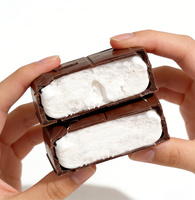 Cokelat Batangan Susu Hitam Halal Grosir, Cokelat Renyah Berlapis Permen Kapas, Camilan Manis, Marshmallow Lembut Isi Cokelat