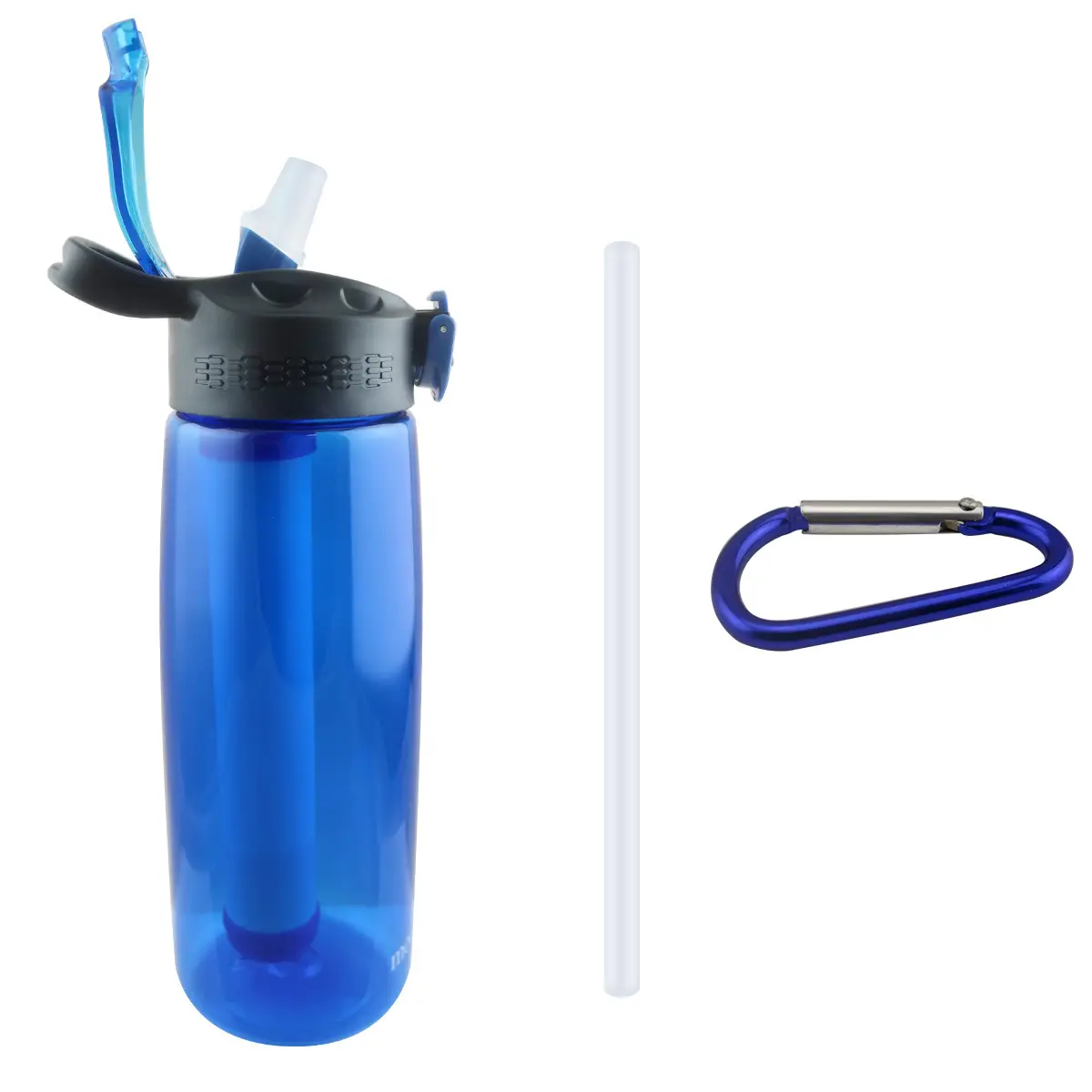 Sports de plein air portable ro purificateurs d'eau bouteille filtrante paille bouteille d'eau potable hydrogène alcalin avec filtre sans bpa