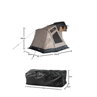 ADA OVERLAND Tienda de Campaña de Techo Súper Ligera, Resistente a la Intemperie, con Anexo, para 4 Personas, para Acampar en Coche, Aventuras al Aire Libre