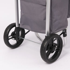 Chariot de courses pliable en toile avec sac isotherme, bonne impression - Product Image 6