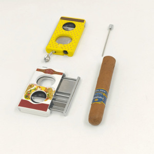 Cortador de Cigarros de Acero Inoxidable Cuadrado, Juego de Accesorios Metálicos Multifuncionales para Fumar - Product Image 1