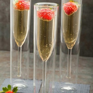 110ml gobelet bulle vin tulipe verres à cocktail isolé sans pied gobelet en verre <span class=keywords><strong>Double</strong></span> paroi flûtes à champagne pour la fête de mariage - Product Image 4