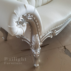 Bailight Wedding <strong>Hall</strong> Furniture Velvet love Seats Furniture <strong>White</strong> Sofa for Wedding - Product Image 6