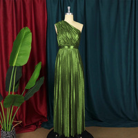 Robe longue élégante pour femme AM220536, dos nu, taille haute, plissée, coupe trapèze, robe de soirée formelle, robe de bal, avec fermeture éclair latérale