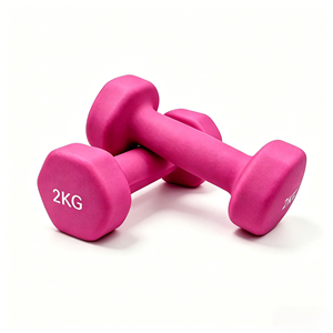 Haltère hexagonal en PVC enduit <span class=keywords><strong>de</strong></span> 2 kg avec surface antidérapante et plateau <span class=keywords><strong>de</strong></span> rangement, design compact pour les petites salles <span class=keywords><strong>de</strong></span> sport à domicile et les appartements - Product Image 2