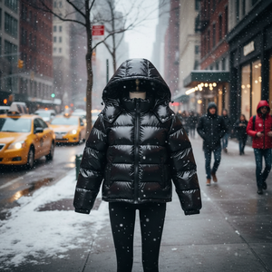 Chaqueta Acolchada Brillante de Invierno y Otoño para Hombre, Diseño Moderno 2025, Chaqueta Bomber con Relleno Cálido, Venta al Por Mayor - Product Image 3