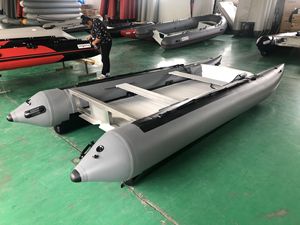 Ce 4.3M tốc độ cao thundercat <span class=keywords><strong>Catamaran</strong></span> nhôm 40hp động cơ phí<span class=keywords><strong>a</strong></span> ngoài cho hồ ngoài trời và sông sử dụng Inflatable hạnh phúc mèo - Product Image 2