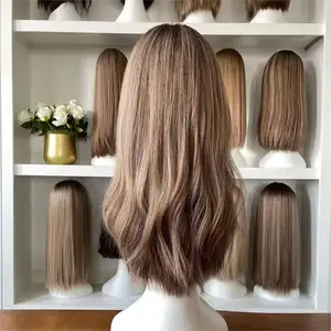 Meruxury Wigsサプライヤー卸売ナチュラルヘアヨーロピアンダブルドローバラヤージュユダヤ人用ウィッグ