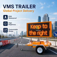 Remolque VMS con Pantalla LED Móvil de Mensajes Variables, Personalizable para Proyectos Viales Municipales y Control de Tráfico en Carreteras